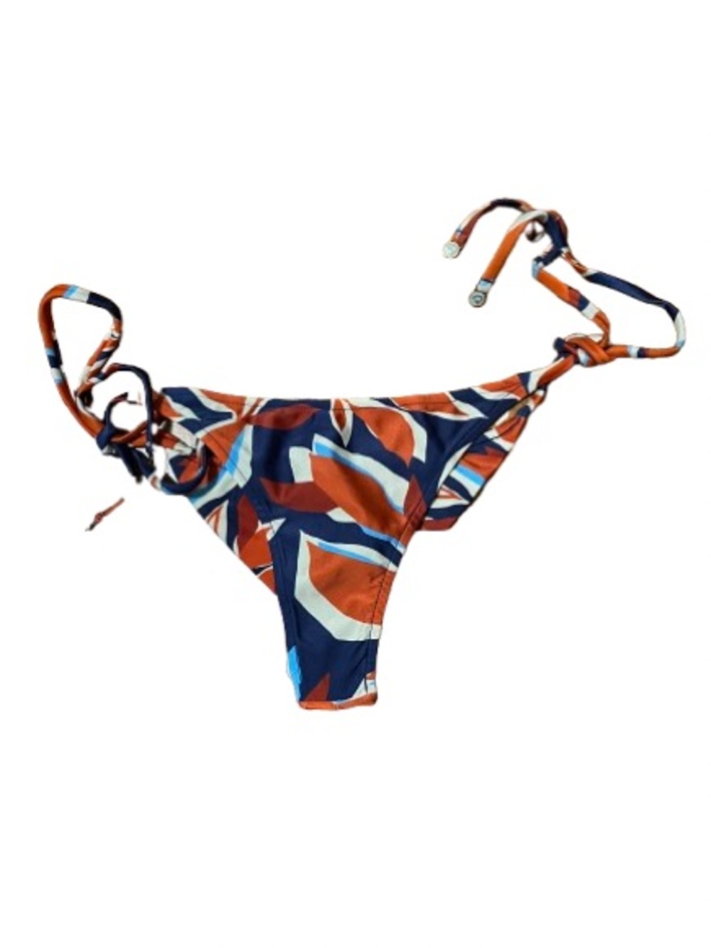 NWT Rio De Sol Bottom Leaves Cheeky Micro Tie-Side Bikini Bottom Size Small